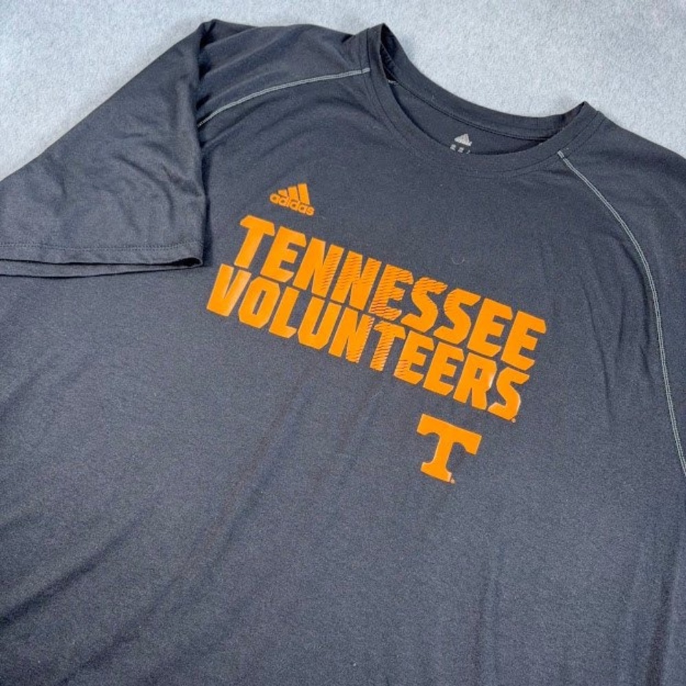 Adidas Tennessee Volunteers T-Shirt Mens 4XL Black Solid Climalite Raglan Tee